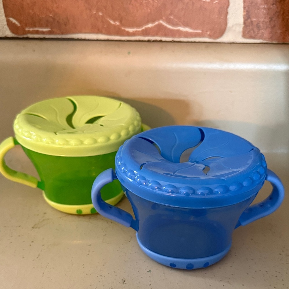 Kids Snack Cups - Blue and Green